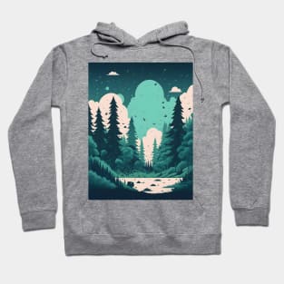 pine forest landscape magic Hoodie